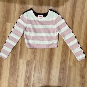 Pink, Brown and White Striped Swe